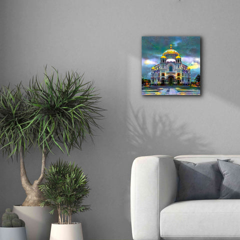 Image of 'Saint Petersburg Russia Naval cathedral of Saint Nicholas in Kronstadt' by Pedro Gavidia, Canvas Wall Art,18 x 18