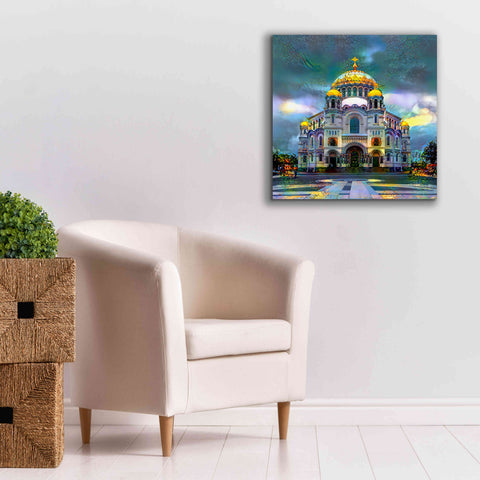 Image of 'Saint Petersburg Russia Naval cathedral of Saint Nicholas in Kronstadt' by Pedro Gavidia, Canvas Wall Art,26 x 26