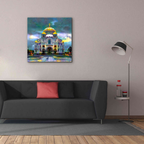 Image of 'Saint Petersburg Russia Naval cathedral of Saint Nicholas in Kronstadt' by Pedro Gavidia, Canvas Wall Art,37 x 37