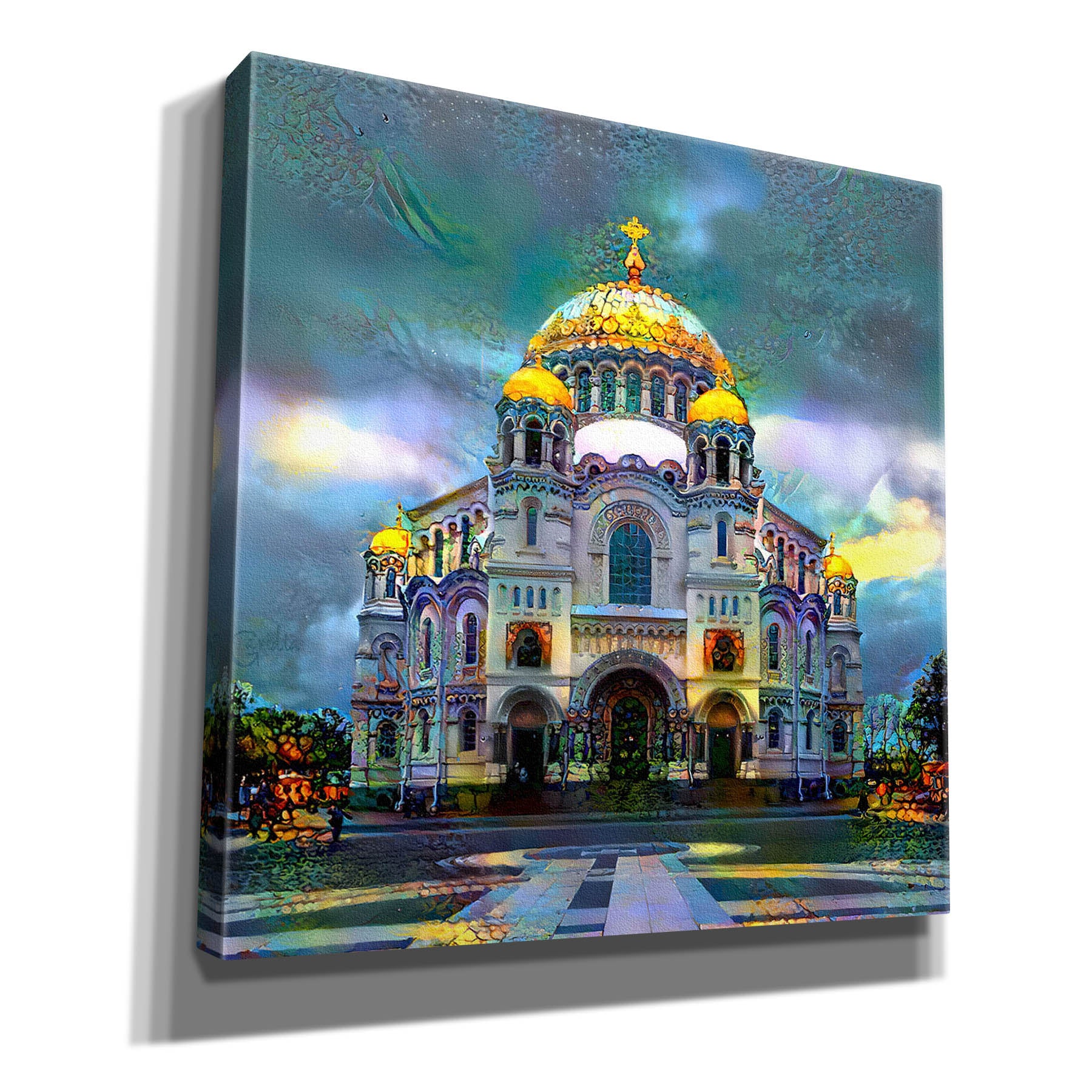 'Saint Petersburg Russia Naval cathedral of Saint Nicholas in Kronstadt' by Pedro Gavidia, Canvas Wall Art