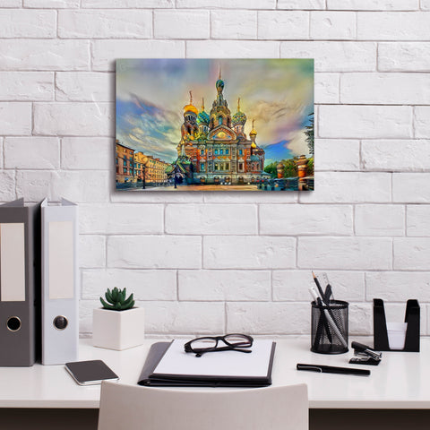 Image of 'Saint Petersburg Russia Church of the Savior on Spilled Blood Ver2' by Pedro Gavidia, Canvas Wall Art,18 x 12