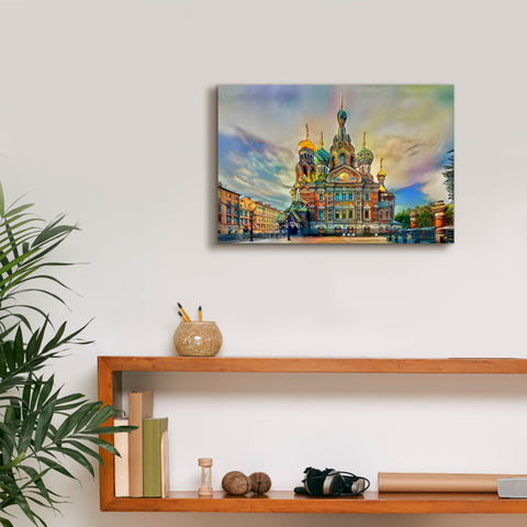 Image of 'Saint Petersburg Russia Church of the Savior on Spilled Blood Ver2' by Pedro Gavidia, Canvas Wall Art,18 x 12