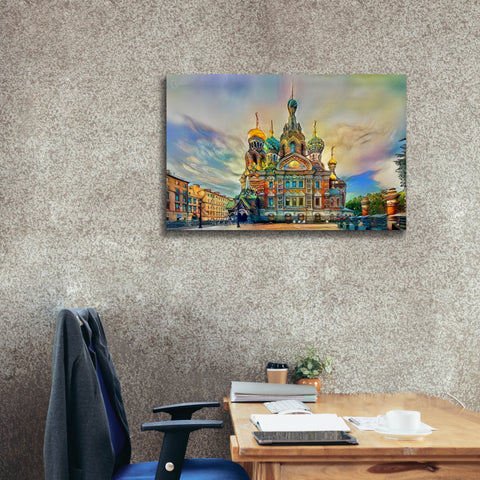 Image of 'Saint Petersburg Russia Church of the Savior on Spilled Blood Ver2' by Pedro Gavidia, Canvas Wall Art,40 x 26