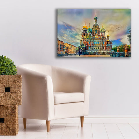 Image of 'Saint Petersburg Russia Church of the Savior on Spilled Blood Ver2' by Pedro Gavidia, Canvas Wall Art,40 x 26