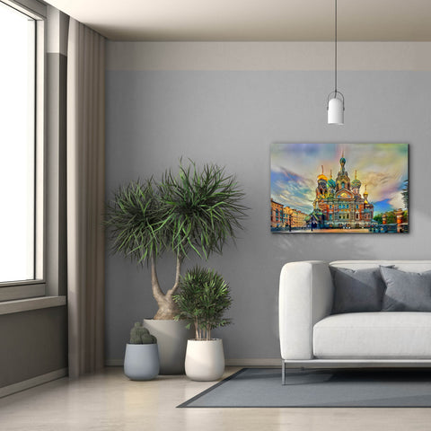 Image of 'Saint Petersburg Russia Church of the Savior on Spilled Blood Ver2' by Pedro Gavidia, Canvas Wall Art,40 x 26