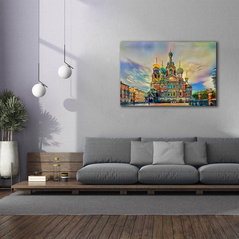Image of 'Saint Petersburg Russia Church of the Savior on Spilled Blood Ver2' by Pedro Gavidia, Canvas Wall Art,60 x 40