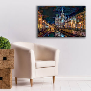 'Saint Petersburg Russia Church of the Savior on Spilled Blood at night' by Pedro Gavidia, Canvas Wall Art,40 x 26