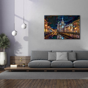 'Saint Petersburg Russia Church of the Savior on Spilled Blood at night' by Pedro Gavidia, Canvas Wall Art,60 x 40