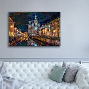 'Saint Petersburg Russia Church of the Savior on Spilled Blood at night' by Pedro Gavidia, Canvas Wall Art,60 x 40