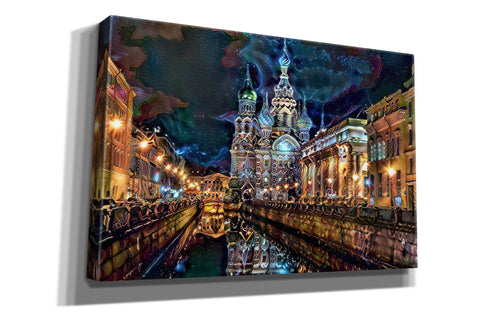Image of 'Saint Petersburg Russia Church of the Savior on Spilled Blood at night' by Pedro Gavidia, Canvas Wall Art