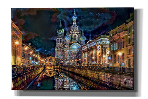 Image of 'Saint Petersburg Russia Church of the Savior on Spilled Blood at night' by Pedro Gavidia, Canvas Wall Art