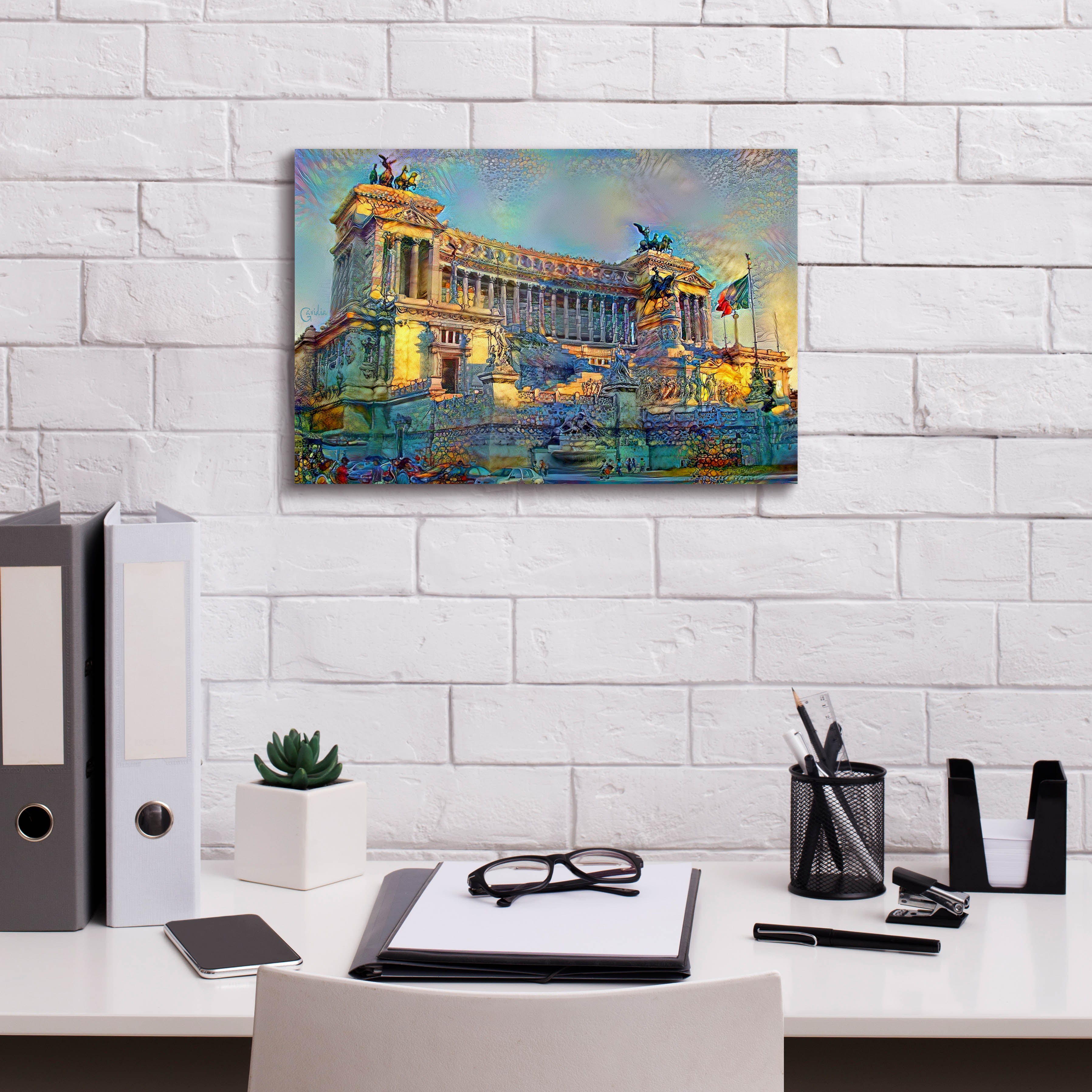 'Rome Italy Victor Emmanuel II National Monument' by Pedro Gavidia, Canvas Wall Art,18 x 12