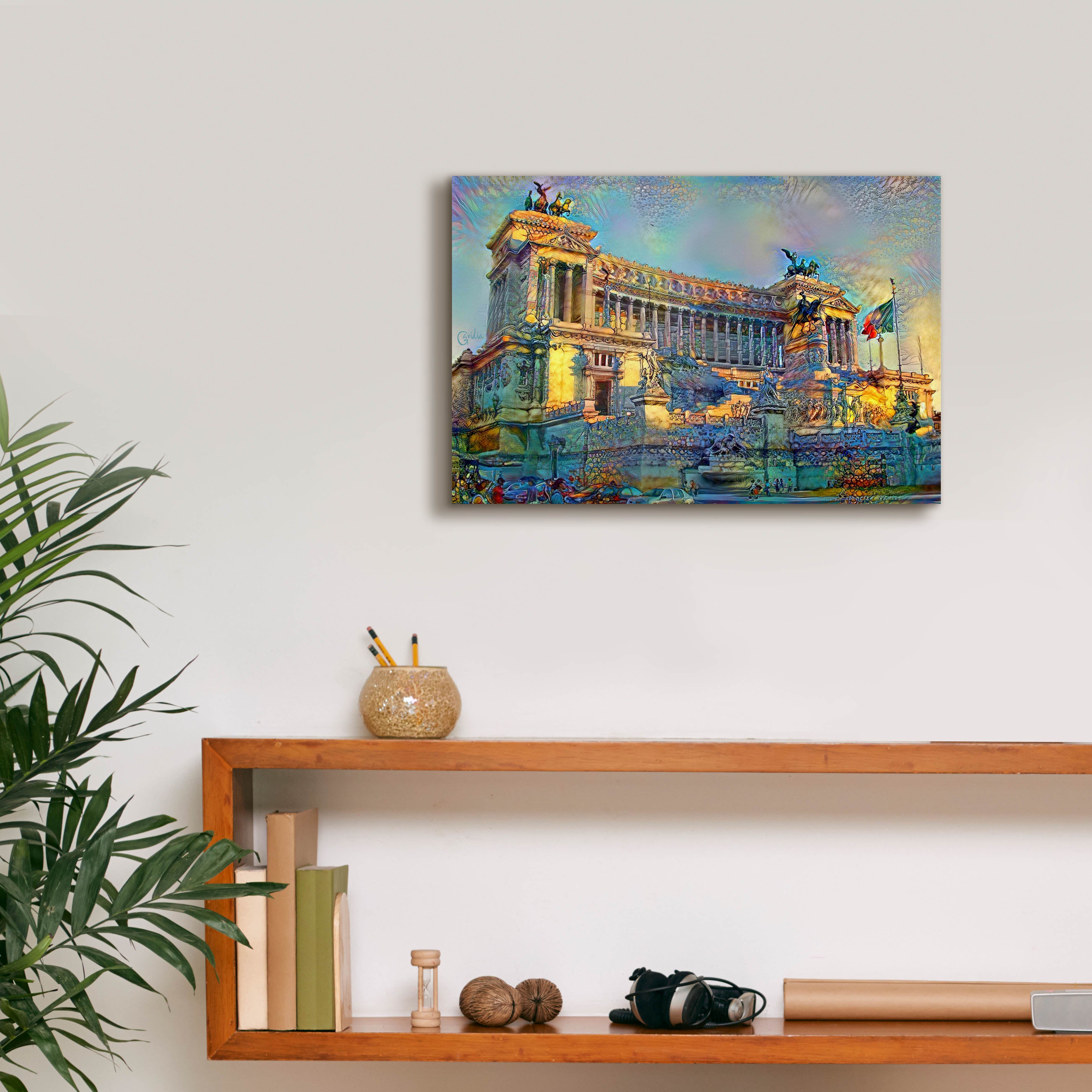 'Rome Italy Victor Emmanuel II National Monument' by Pedro Gavidia, Canvas Wall Art,18 x 12