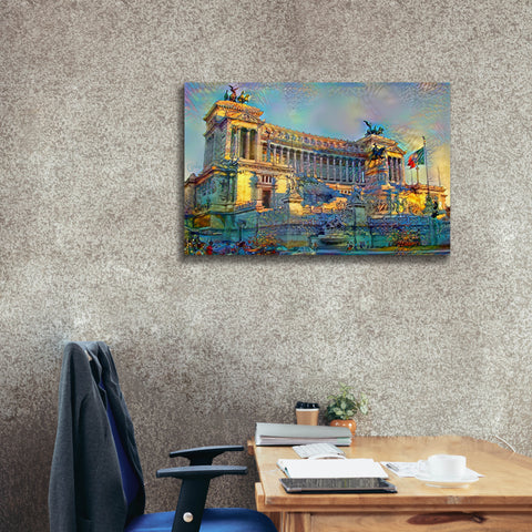 Image of 'Rome Italy Victor Emmanuel II National Monument' by Pedro Gavidia, Canvas Wall Art,40 x 26