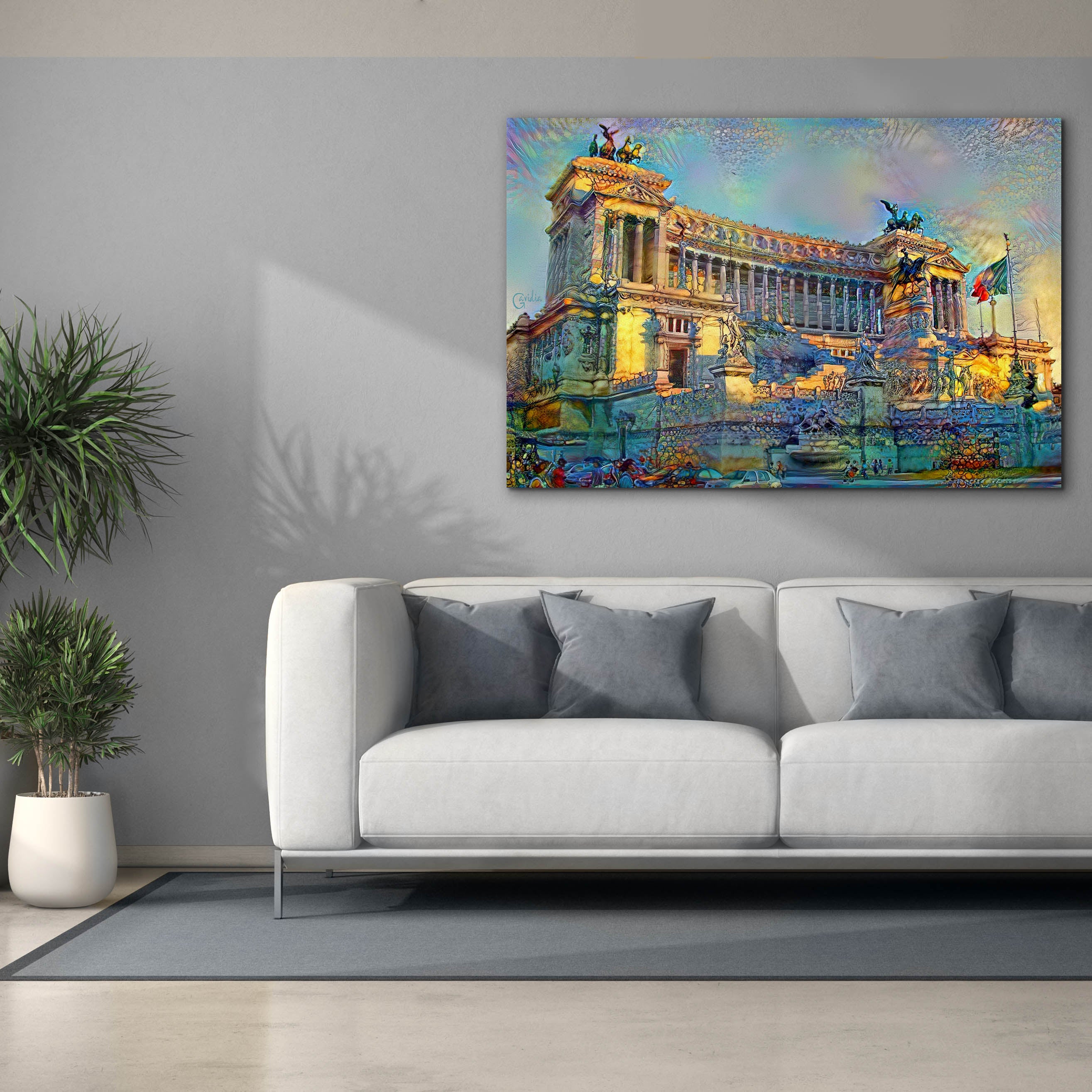 'Rome Italy Victor Emmanuel II National Monument' by Pedro Gavidia, Canvas Wall Art,60 x 40