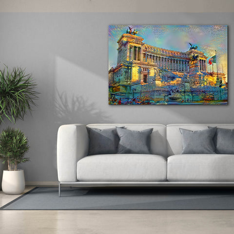 Image of 'Rome Italy Victor Emmanuel II National Monument' by Pedro Gavidia, Canvas Wall Art,60 x 40