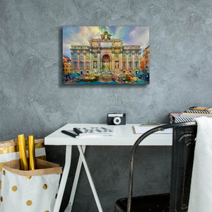 'Rome Italy Trevi Fountain' by Pedro Gavidia, Canvas Wall Art,18 x 12