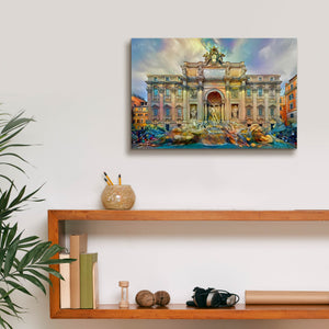 'Rome Italy Trevi Fountain' by Pedro Gavidia, Canvas Wall Art,18 x 12