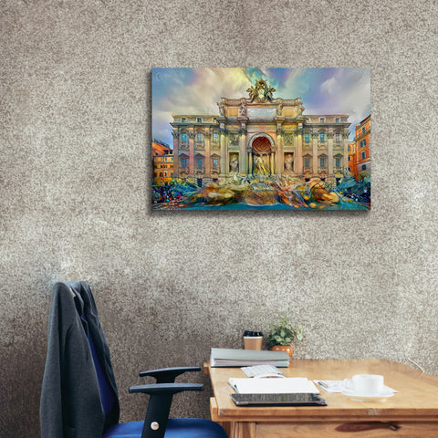 Image of 'Rome Italy Trevi Fountain' by Pedro Gavidia, Canvas Wall Art,40 x 26