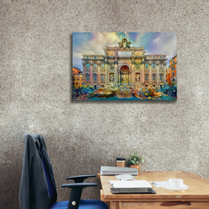 'Rome Italy Trevi Fountain' by Pedro Gavidia, Canvas Wall Art,40 x 26