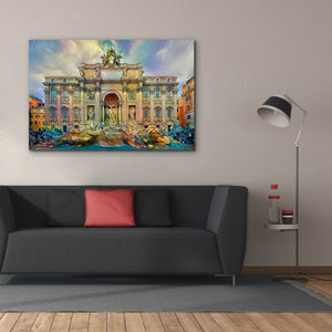 'Rome Italy Trevi Fountain' by Pedro Gavidia, Canvas Wall Art,60 x 40