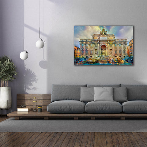 Image of 'Rome Italy Trevi Fountain' by Pedro Gavidia, Canvas Wall Art,60 x 40