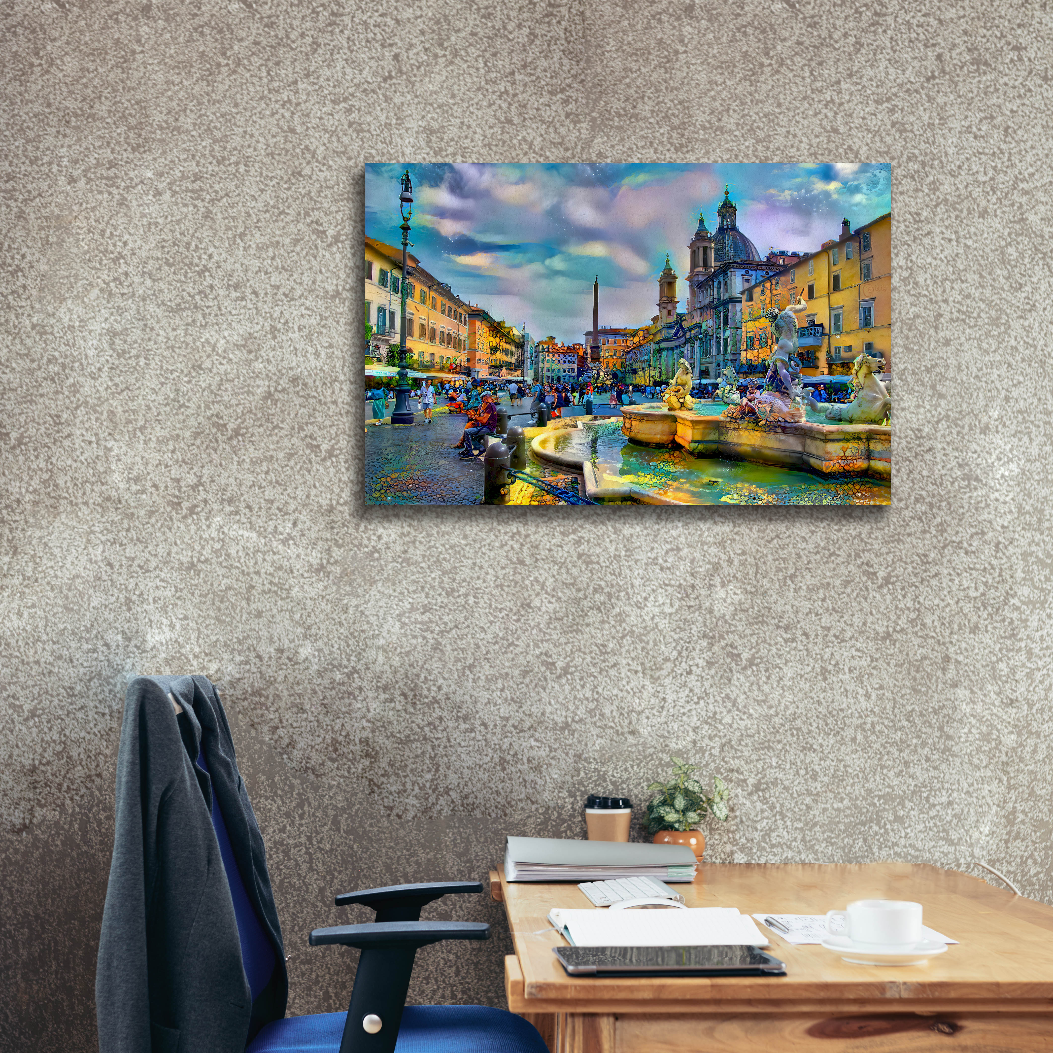 'Rome Italy Piazza Navona' by Pedro Gavidia, Canvas Wall Art,40 x 26