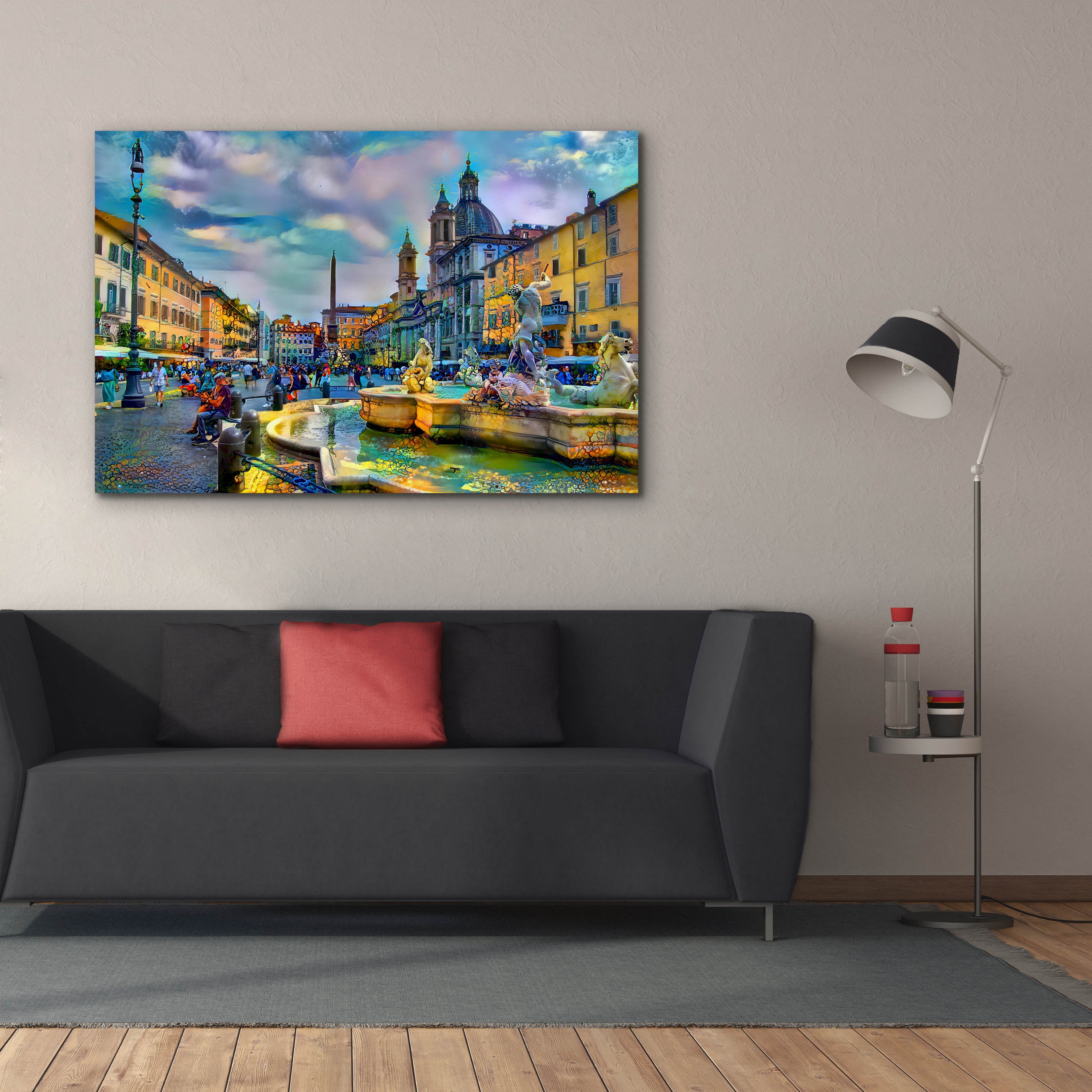 'Rome Italy Piazza Navona' by Pedro Gavidia, Canvas Wall Art,60 x 40