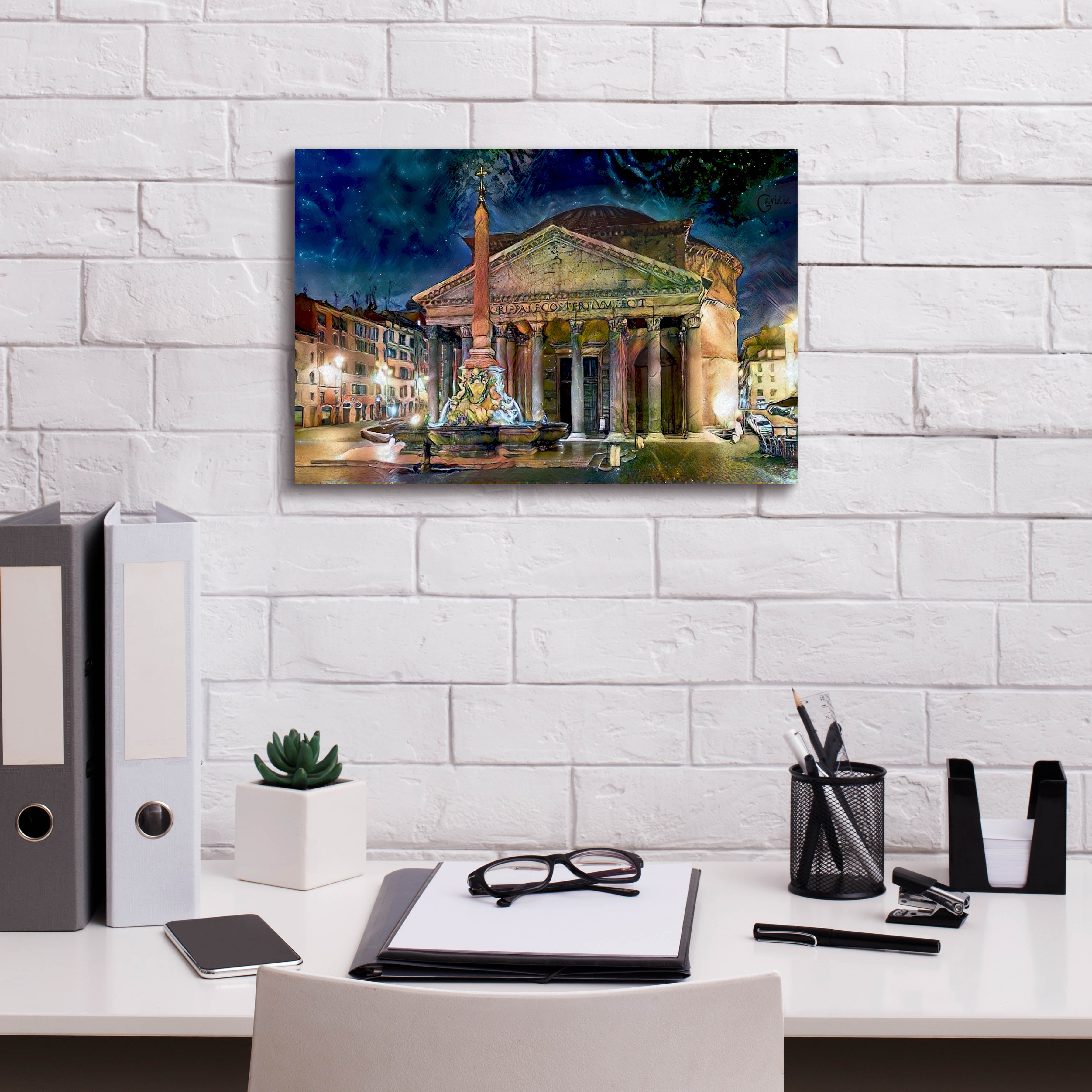 'Rome Italy Pantheon' by Pedro Gavidia, Canvas Wall Art,18 x 12