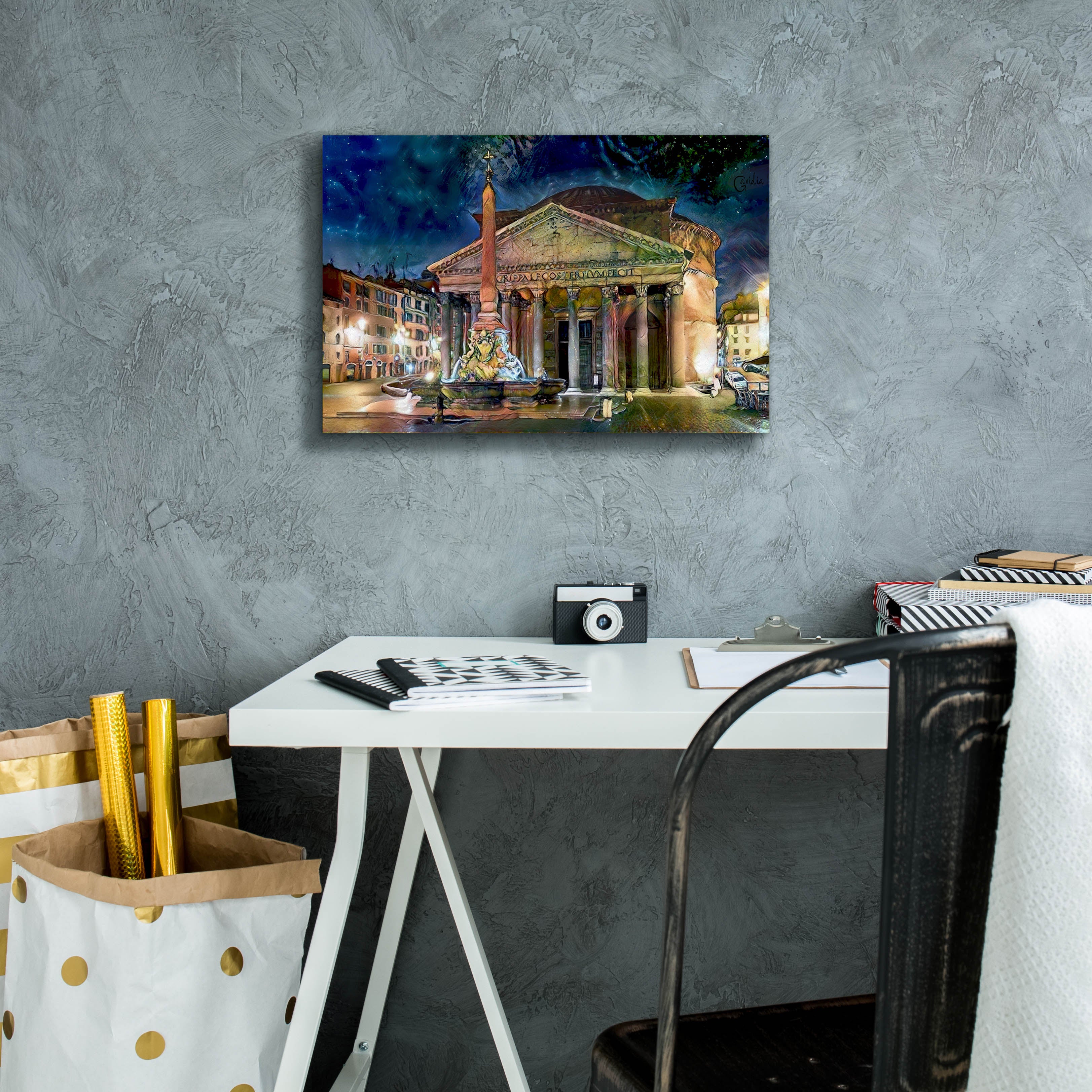 'Rome Italy Pantheon' by Pedro Gavidia, Canvas Wall Art,18 x 12