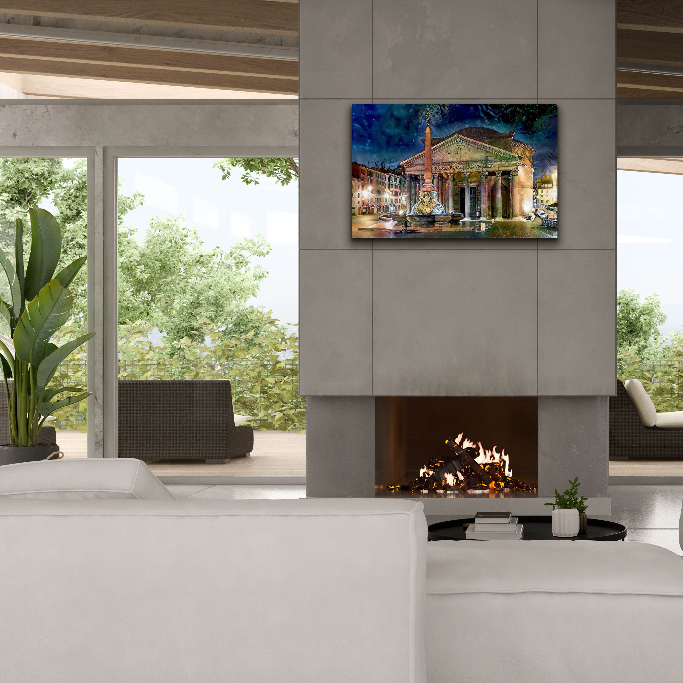 'Rome Italy Pantheon' by Pedro Gavidia, Canvas Wall Art,40 x 26