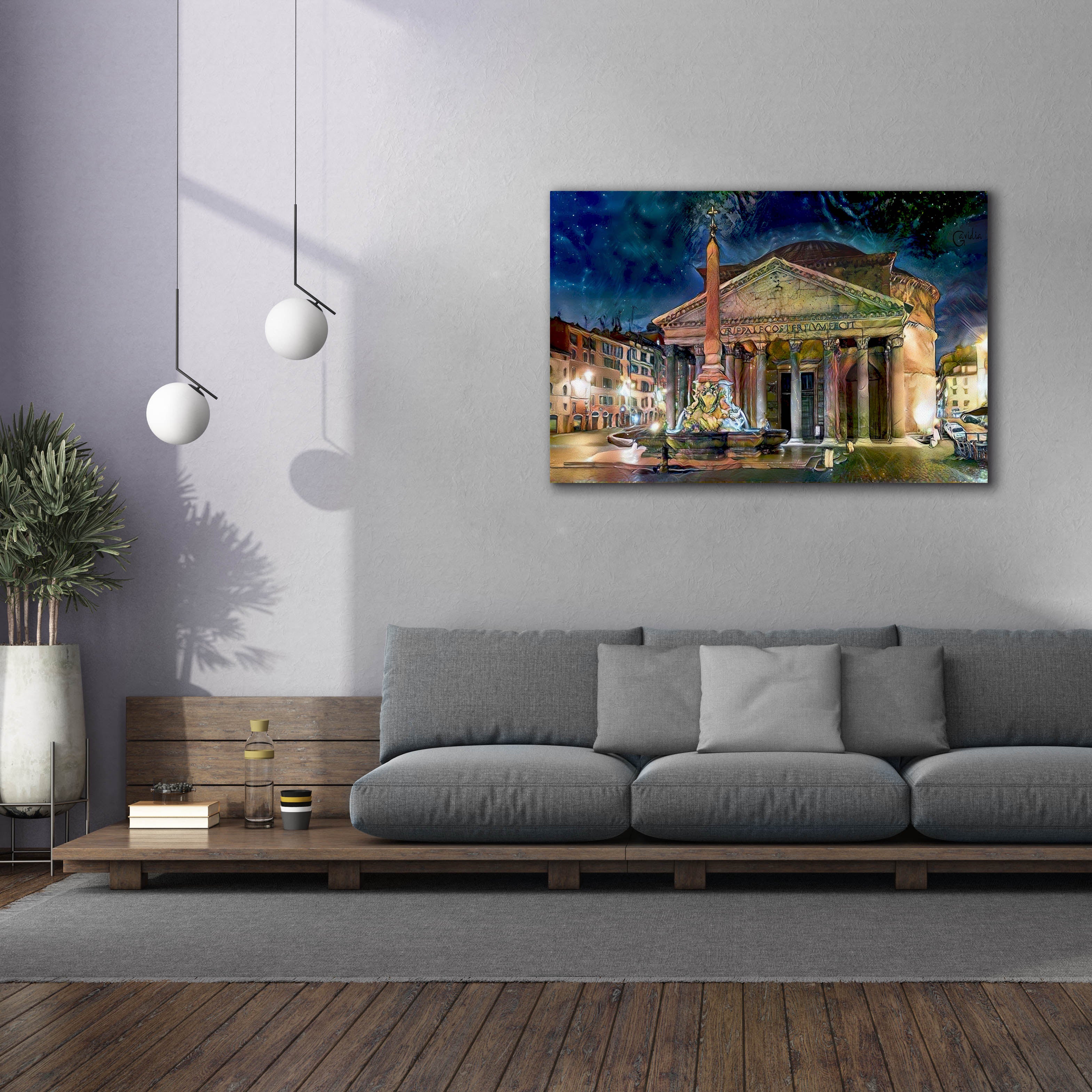 'Rome Italy Pantheon' by Pedro Gavidia, Canvas Wall Art,60 x 40