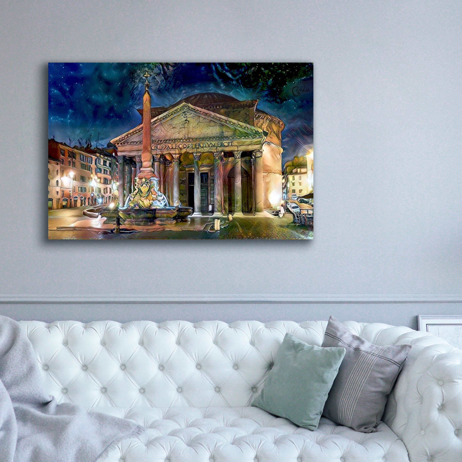 'Rome Italy Pantheon' by Pedro Gavidia, Canvas Wall Art,60 x 40