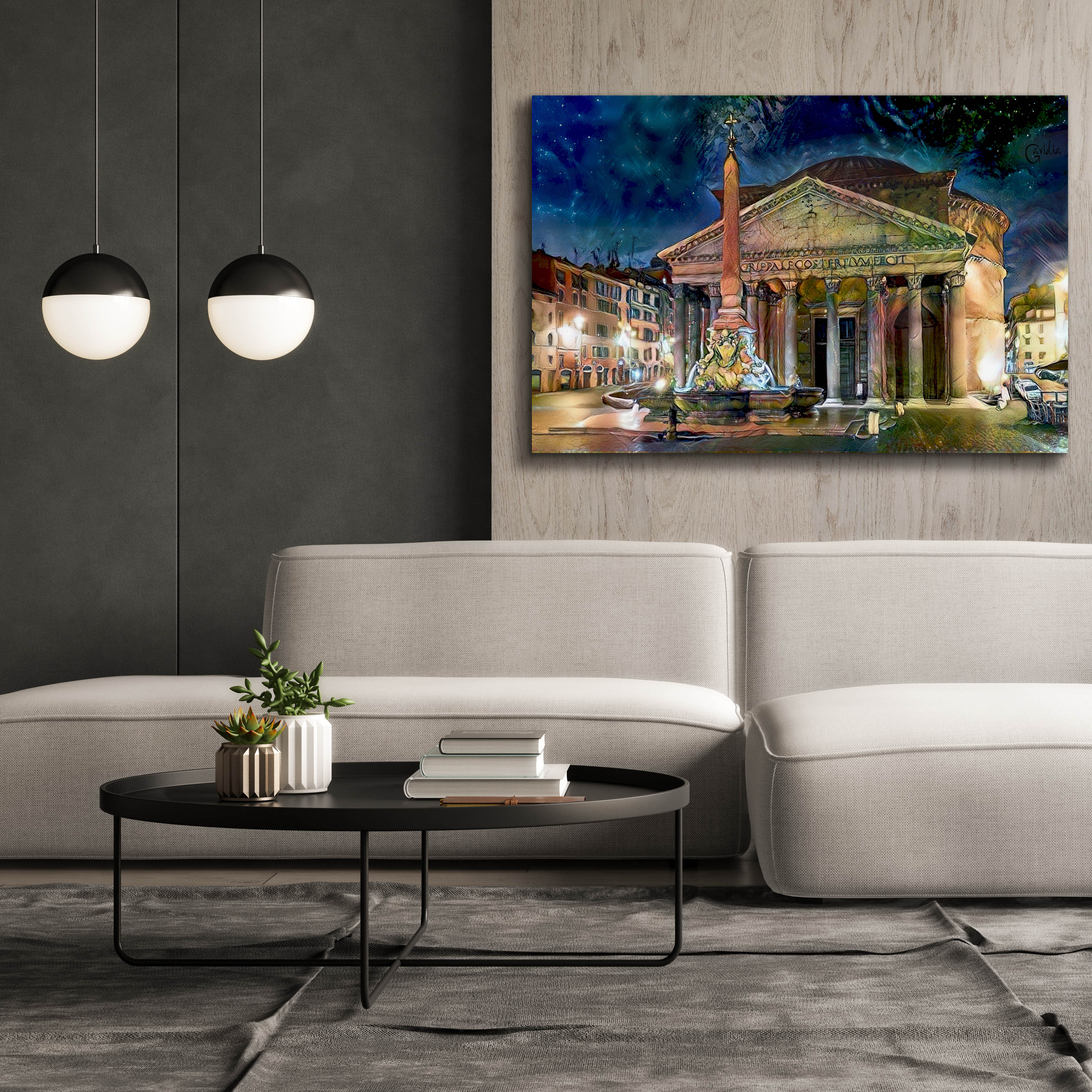 'Rome Italy Pantheon' by Pedro Gavidia, Canvas Wall Art,60 x 40