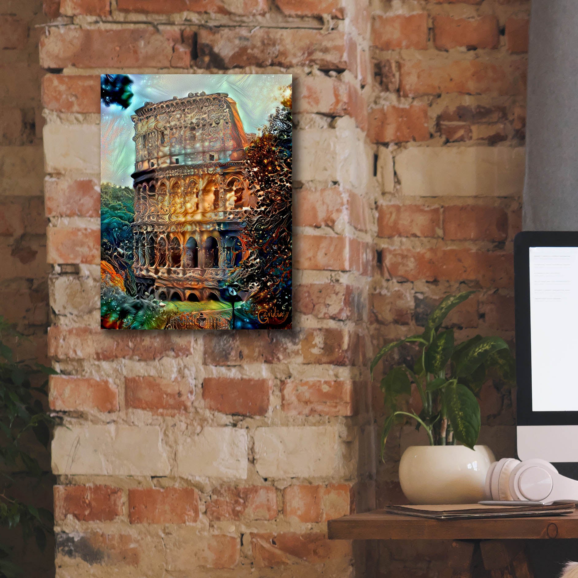'Rome Italy Colosseum' by Pedro Gavidia, Canvas Wall Art,12 x 16