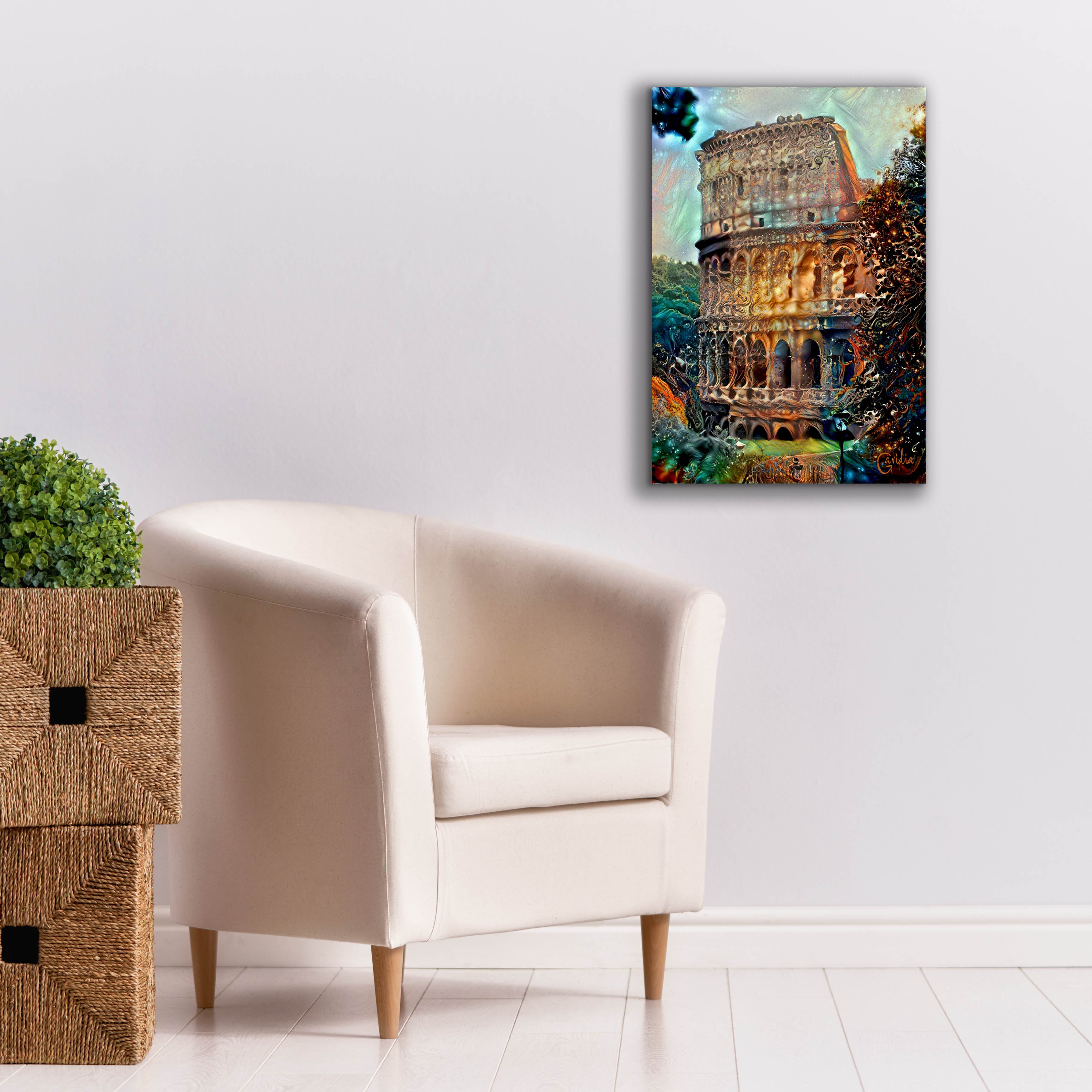 'Rome Italy Colosseum' by Pedro Gavidia, Canvas Wall Art,18 x 26