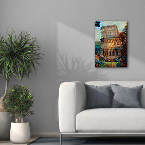 Image of 'Rome Italy Colosseum' by Pedro Gavidia, Canvas Wall Art,18 x 26