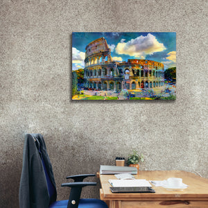 'Rome Italy Colosseum Ver1' by Pedro Gavidia, Canvas Wall Art,40 x 26