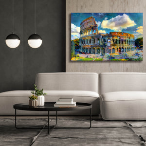 'Rome Italy Colosseum Ver1' by Pedro Gavidia, Canvas Wall Art,60 x 40