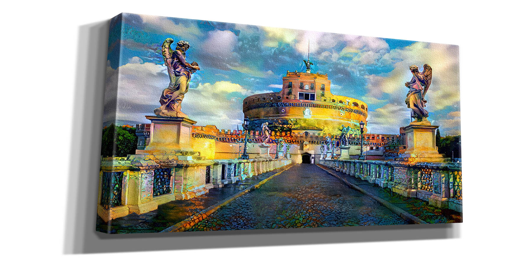 'Rome Italy Castel Sant Angelo Mausoleum of Hadrian' by Pedro Gavidia, Canvas Wall Art