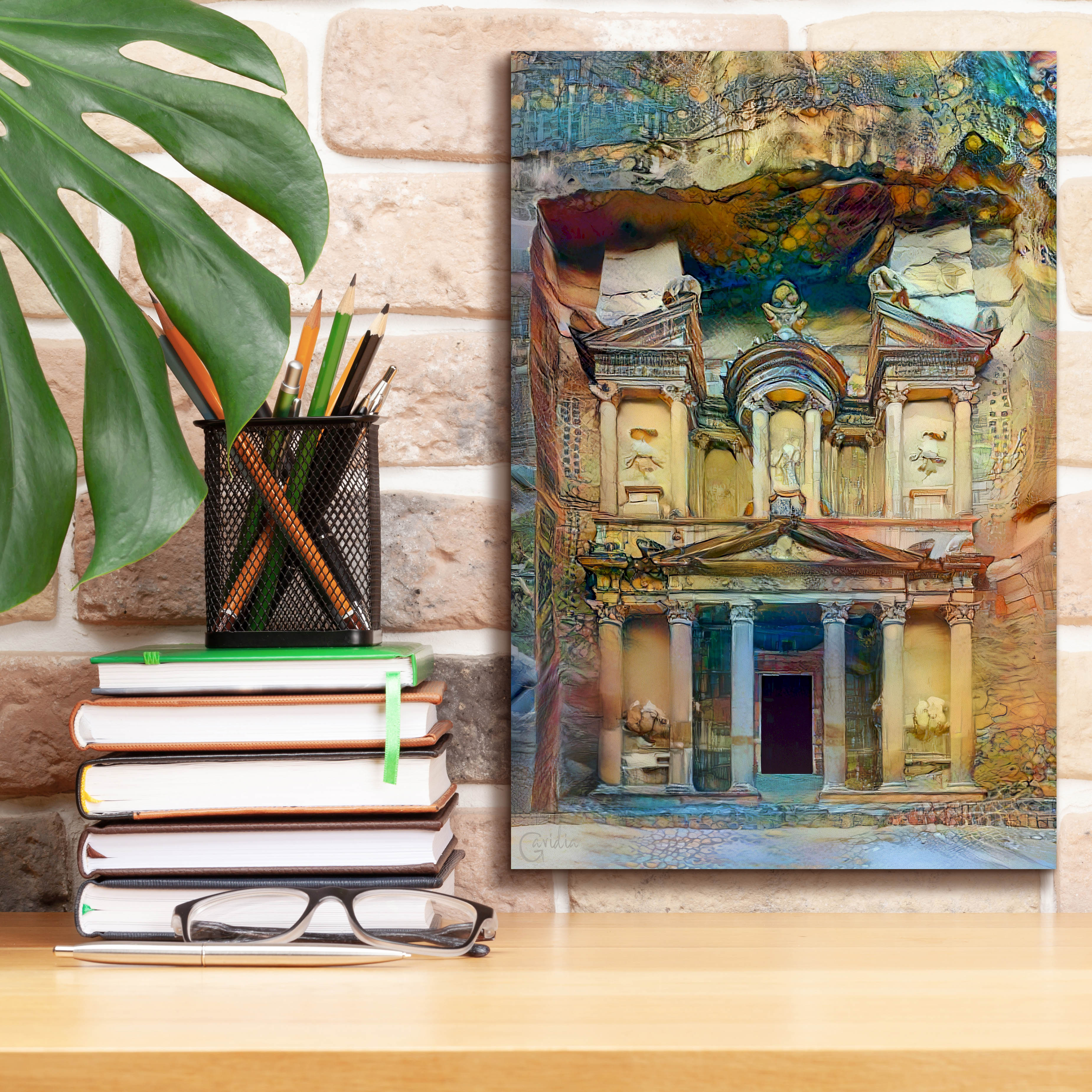 'Petra Jordan' by Pedro Gavidia, Canvas Wall Art,12 x 18