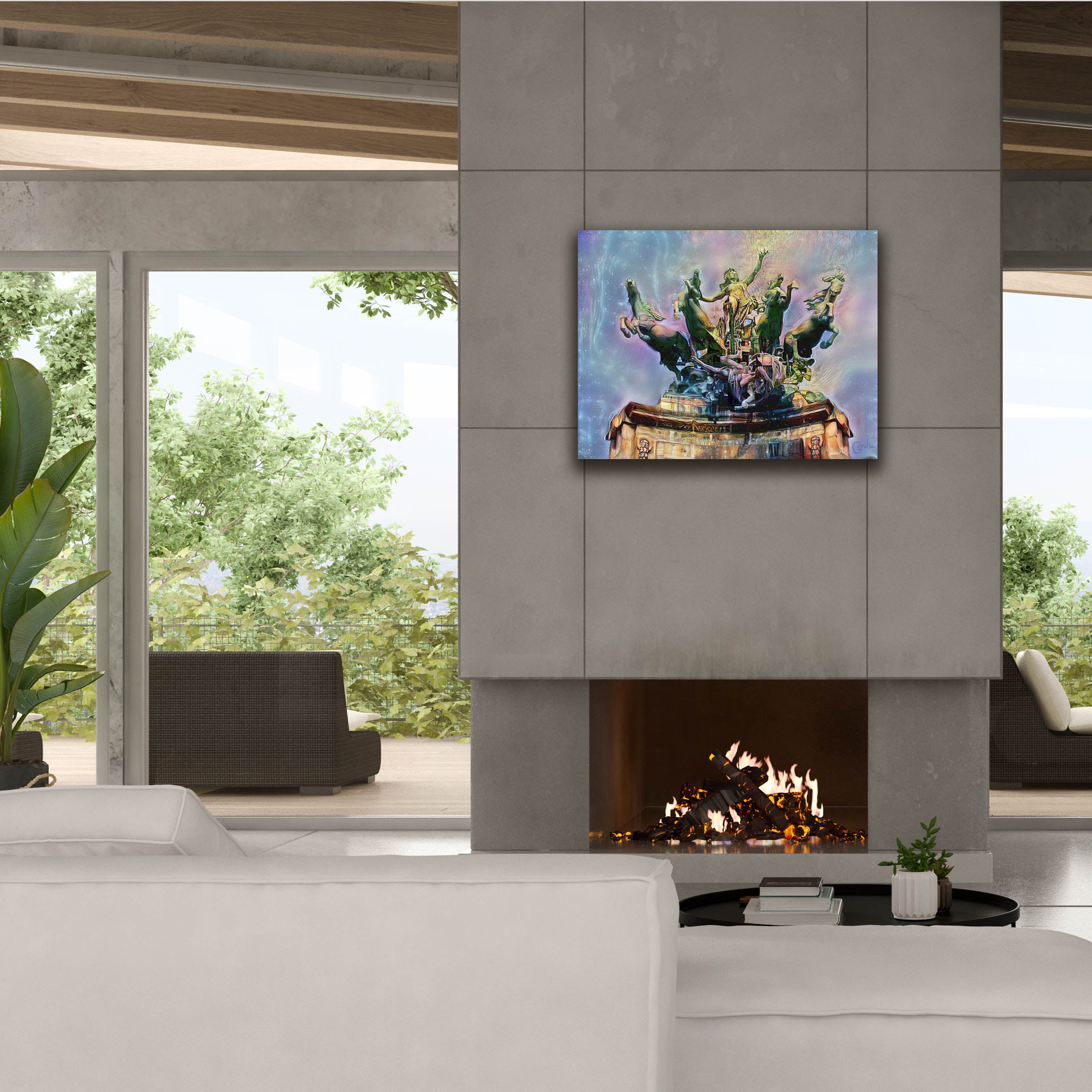 'Paris France Quadriga at Grand Palais' by Pedro Gavidia, Canvas Wall Art,34 x 26