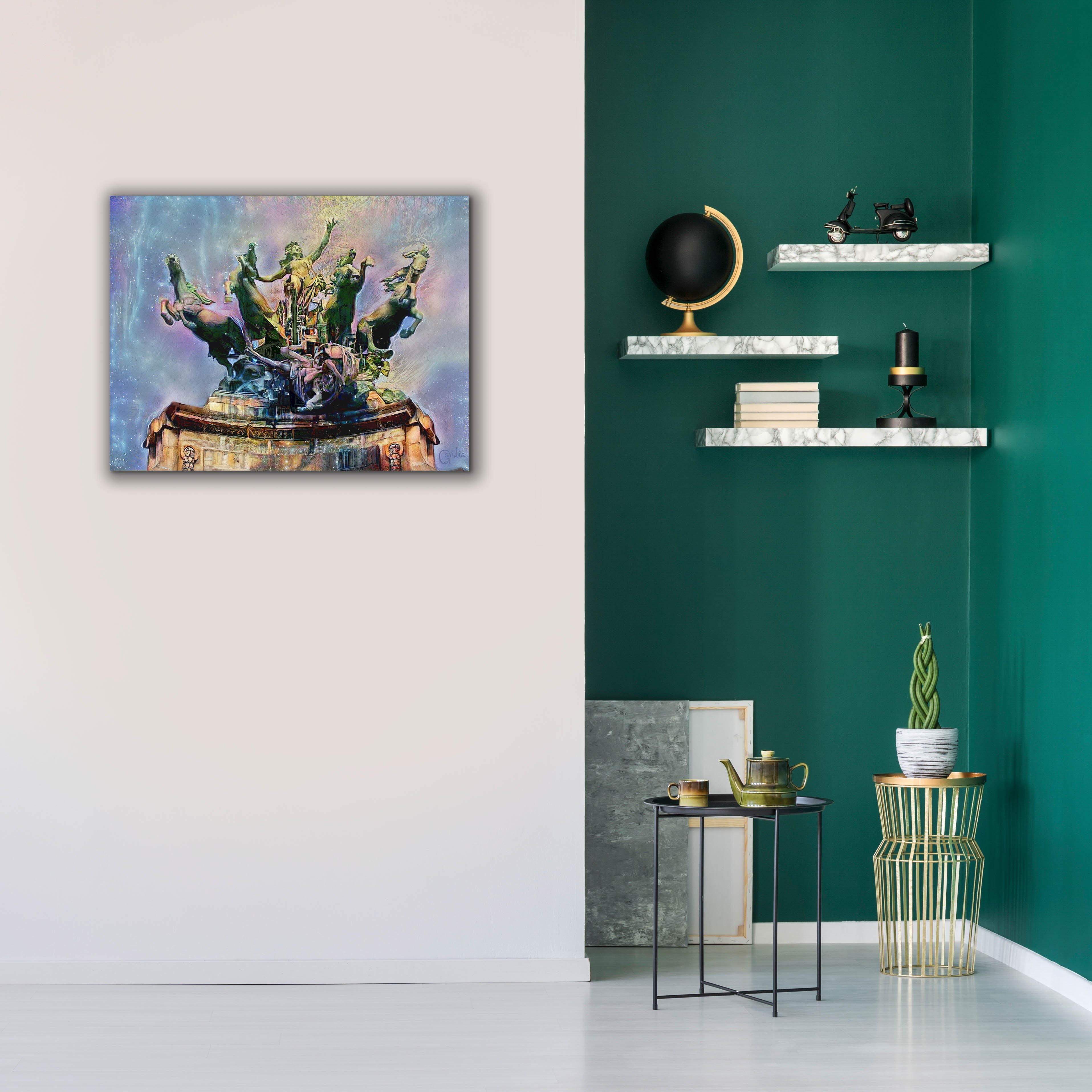 'Paris France Quadriga at Grand Palais' by Pedro Gavidia, Canvas Wall Art,34 x 26