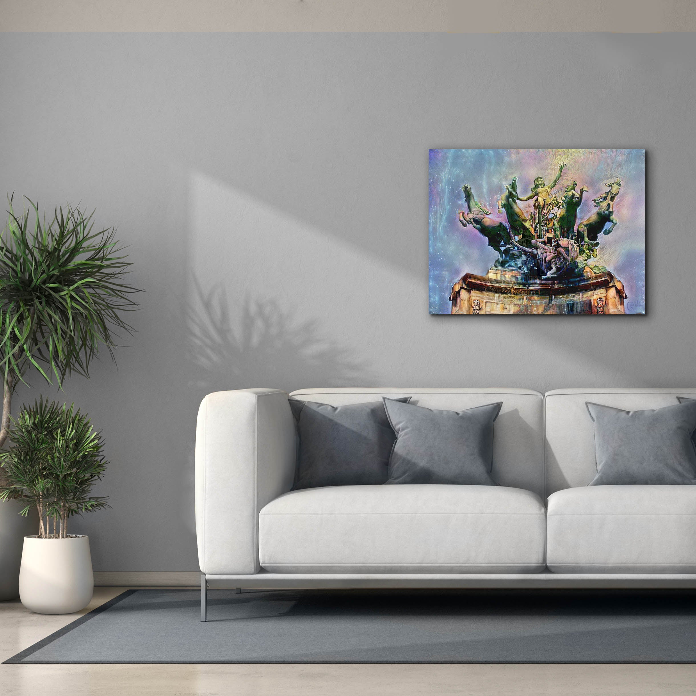 'Paris France Quadriga at Grand Palais' by Pedro Gavidia, Canvas Wall Art,34 x 26