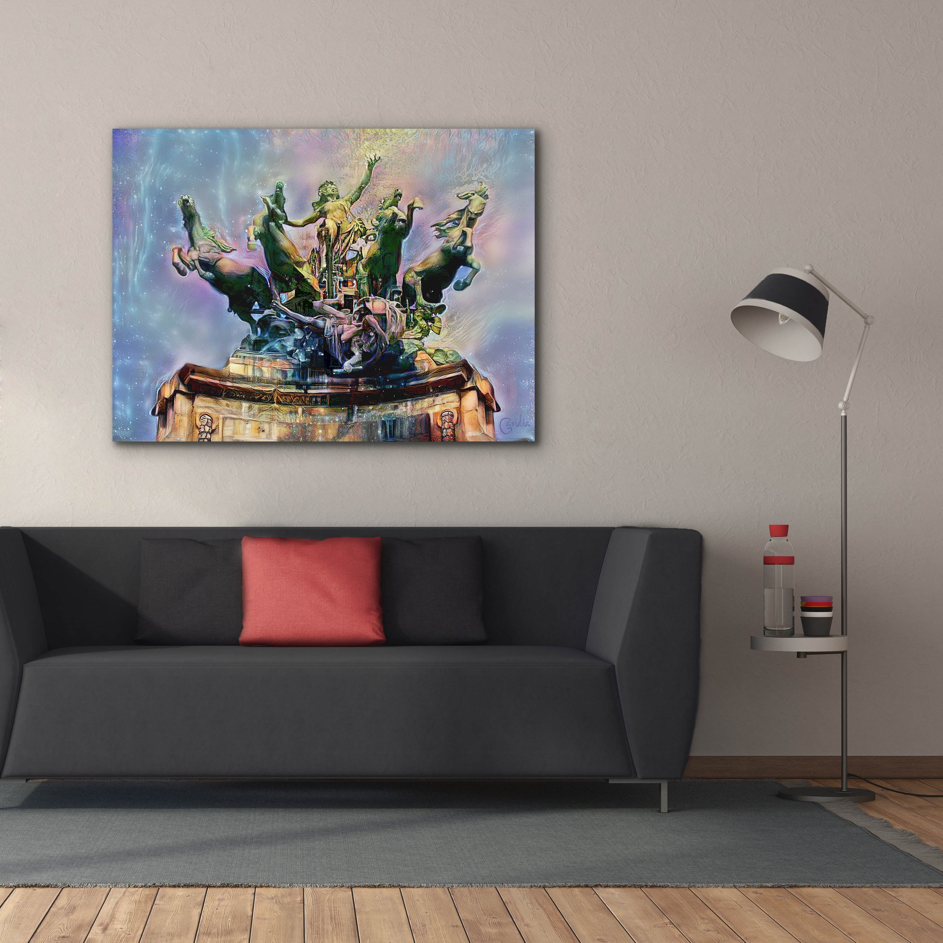 'Paris France Quadriga at Grand Palais' by Pedro Gavidia, Canvas Wall Art,54 x 40