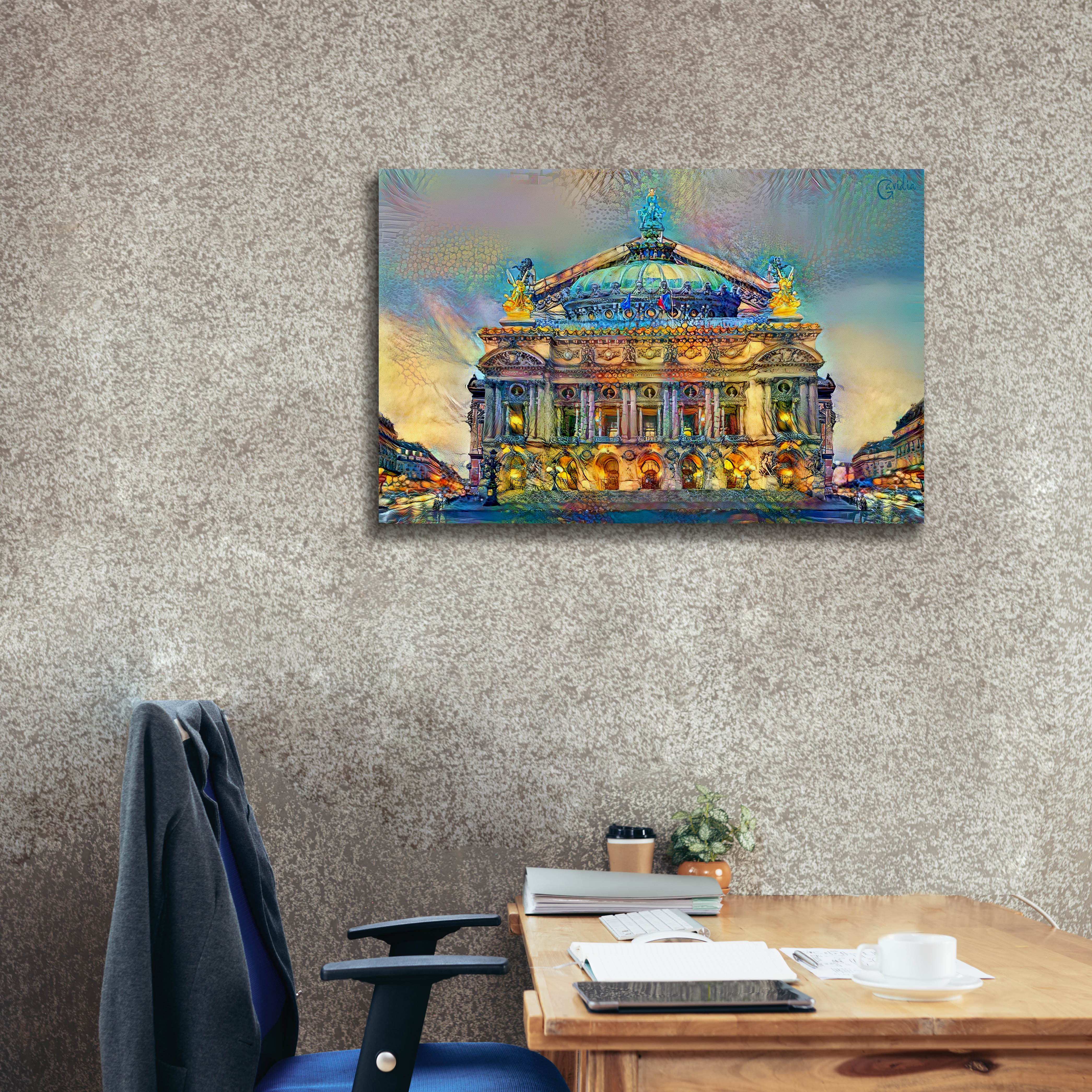 'Paris France Opera Garnier' by Pedro Gavidia, Canvas Wall Art,40 x 26
