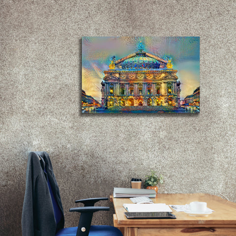 Image of 'Paris France Opera Garnier' by Pedro Gavidia, Canvas Wall Art,40 x 26