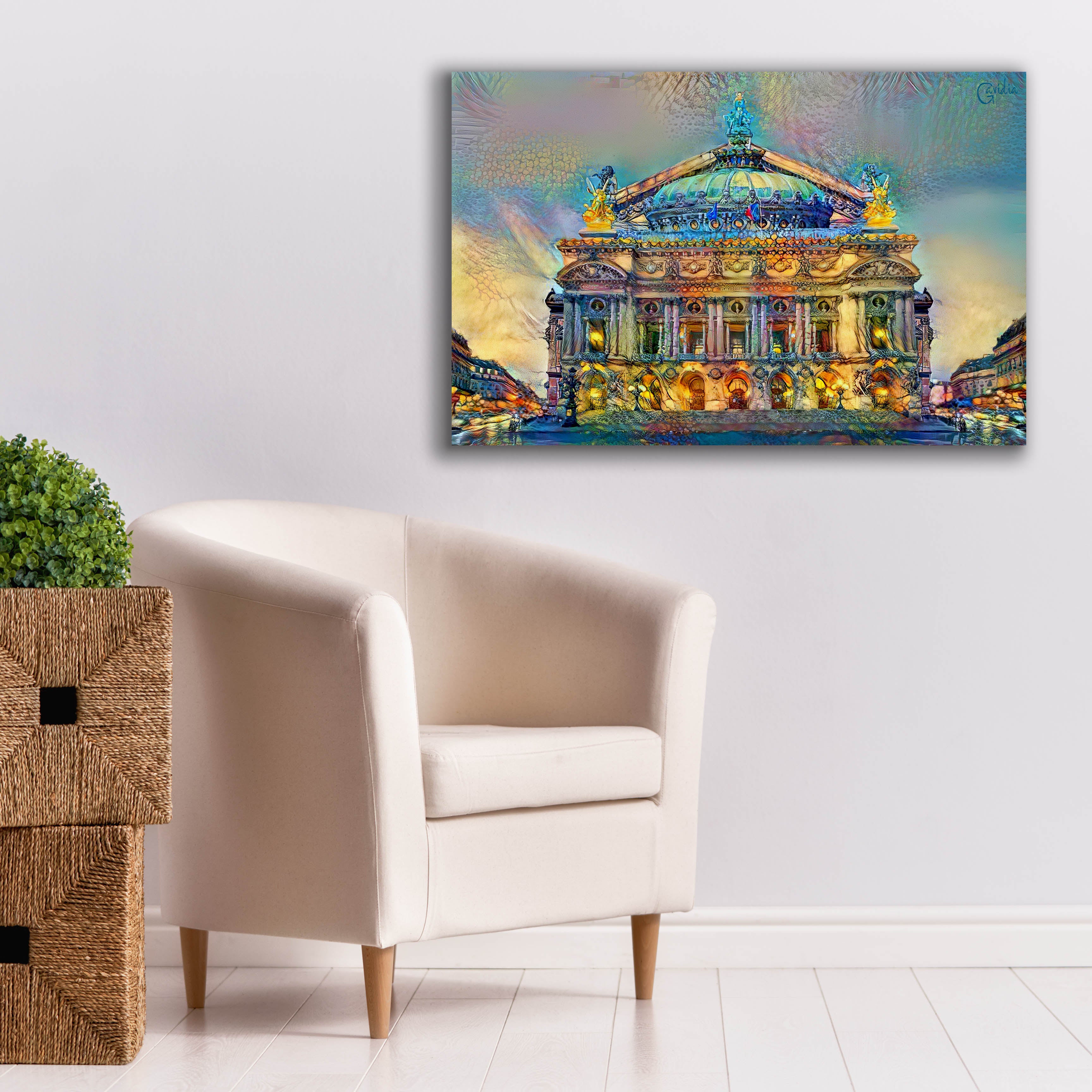 'Paris France Opera Garnier' by Pedro Gavidia, Canvas Wall Art,40 x 26
