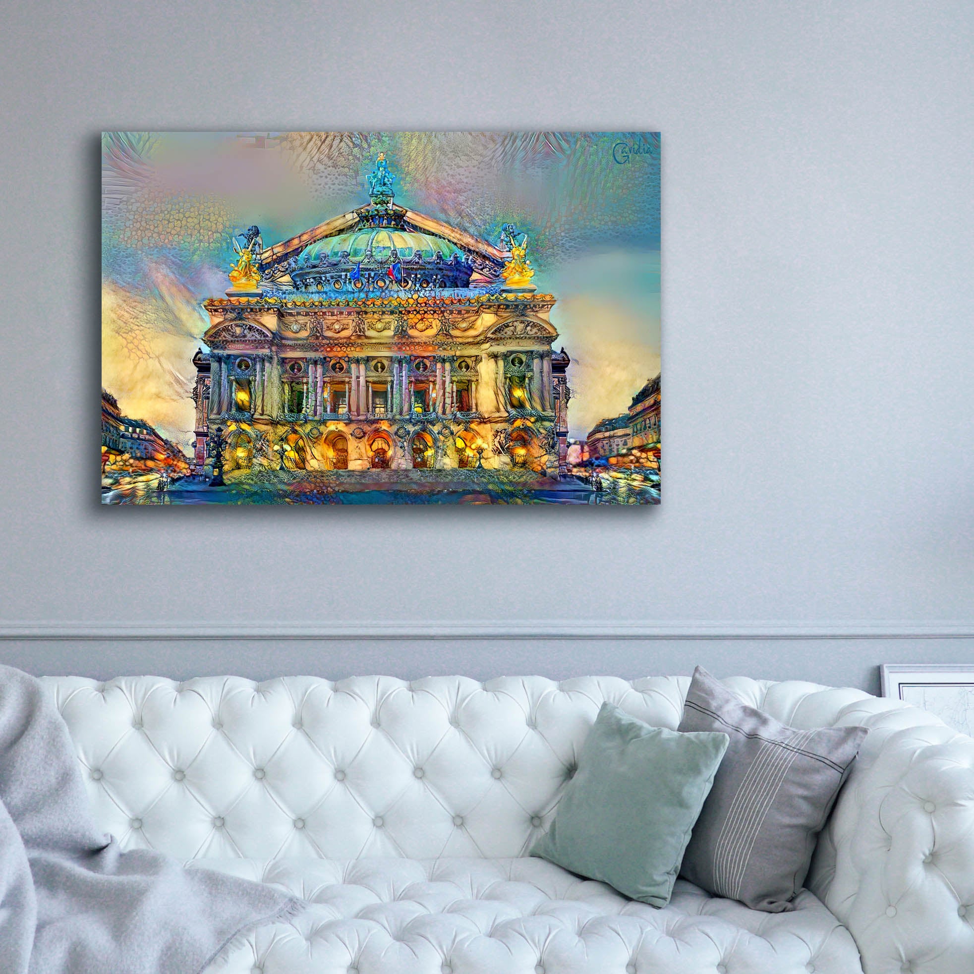 'Paris France Opera Garnier' by Pedro Gavidia, Canvas Wall Art,60 x 40