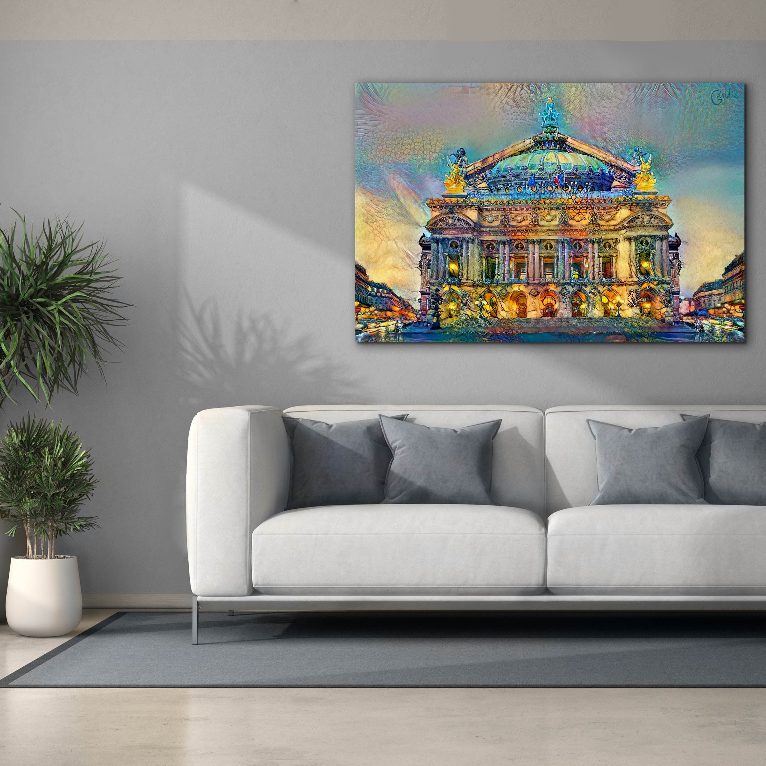 'Paris France Opera Garnier' by Pedro Gavidia, Canvas Wall Art,60 x 40